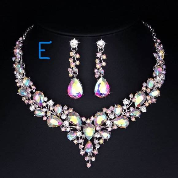Jewelry - New Molie Bridal Austrian Crystal Necklace and Earrings Jewelry Set Gift…
